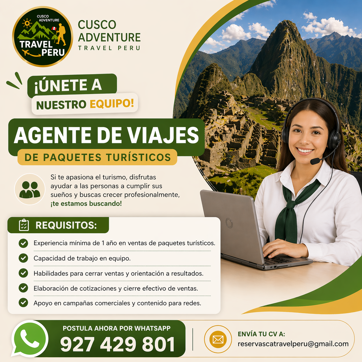 Cusco Adventure Travel Peru Facebook ad from Apr 21, 2026