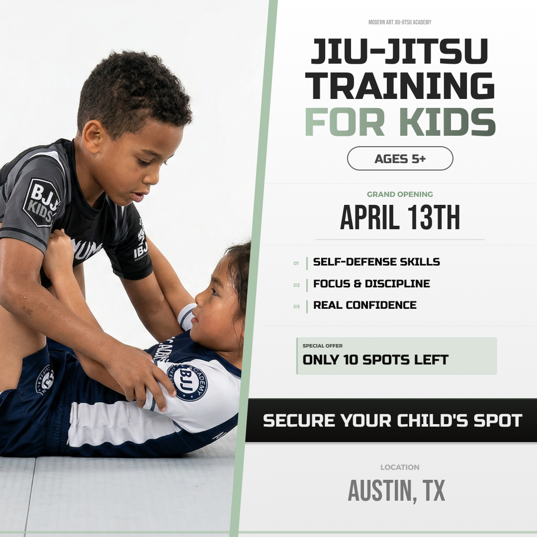 Modern Art Jiu Jitsu Facebook ad: Secure Your Child's Spot Today