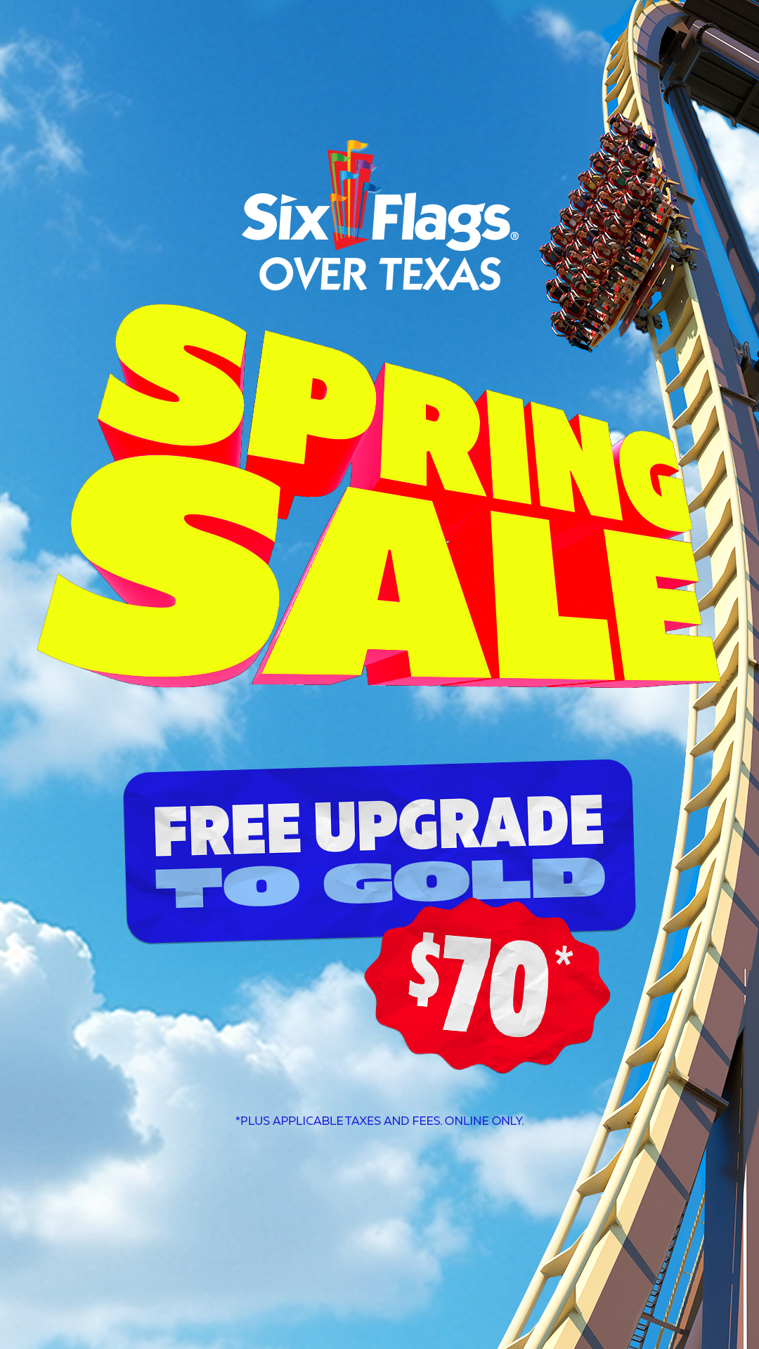 Six Flags Over Texas Facebook ad from Feb 11, 2026