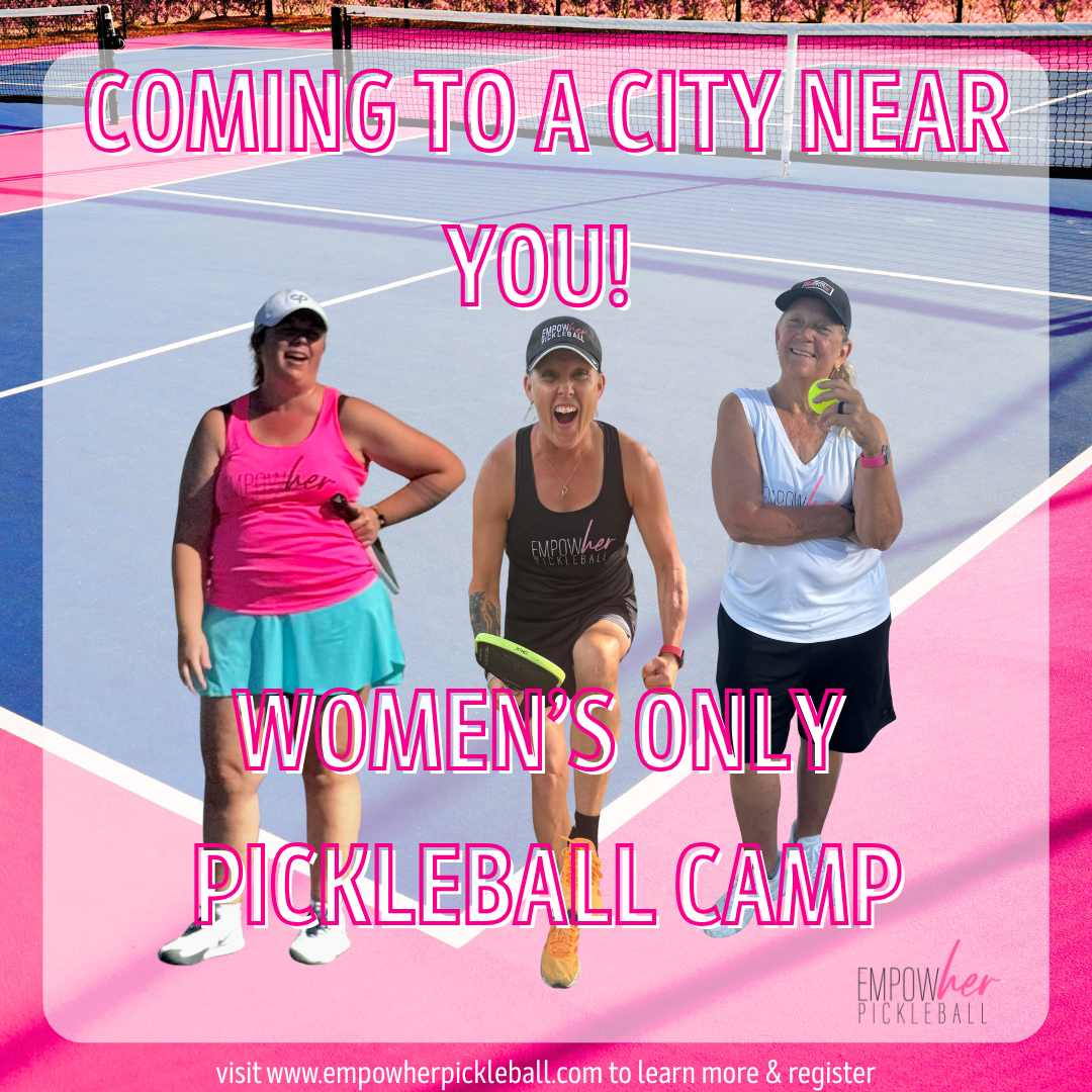 Empowher Pickleball Facebook ad: Check out our upcoming camps!