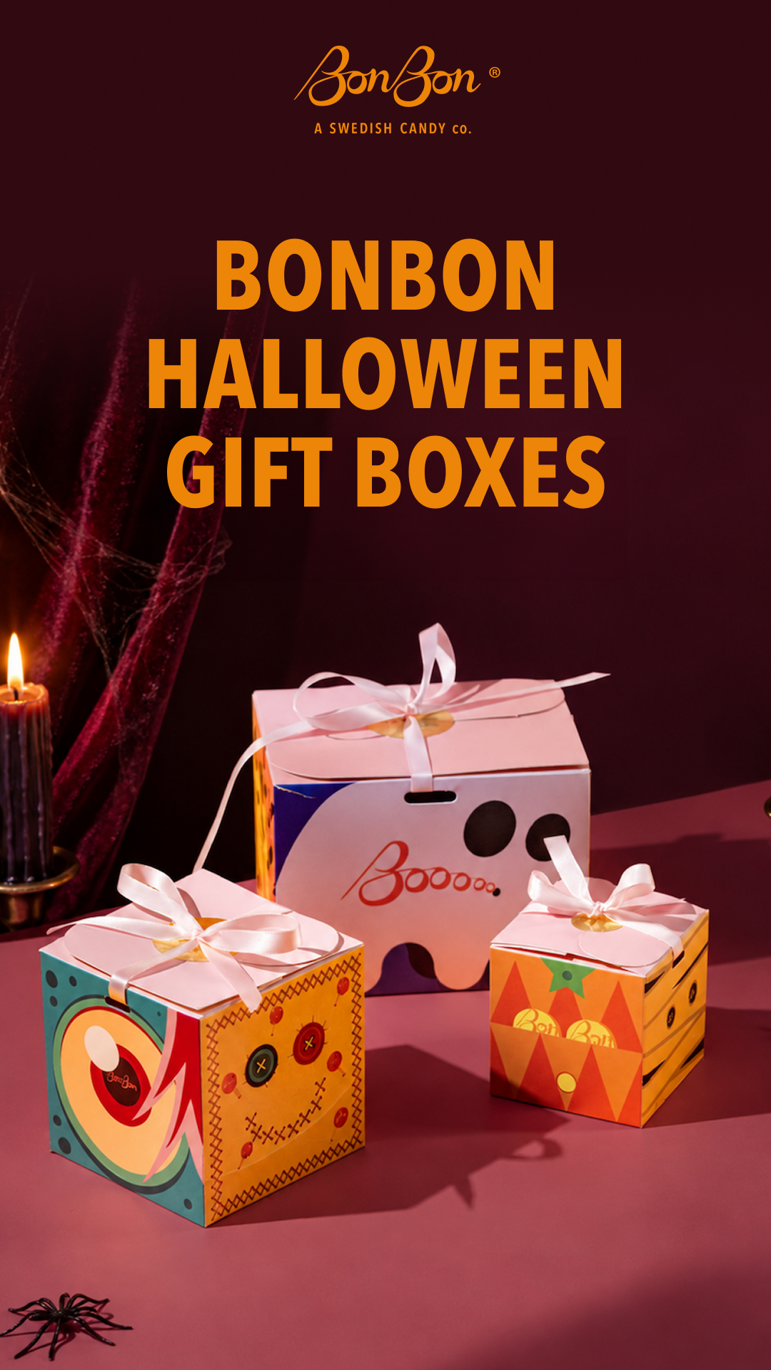 BonBon - A Swedish Candy Co. Facebook ad: BonBon Halloween Gift Boxes
