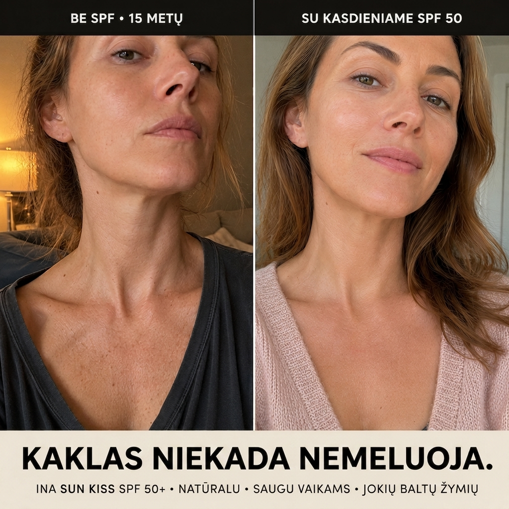 Organinė Kosmetika - InaEssentials.LT Facebook ad: Kaklas išduoda amžių pirmiau nei veidas