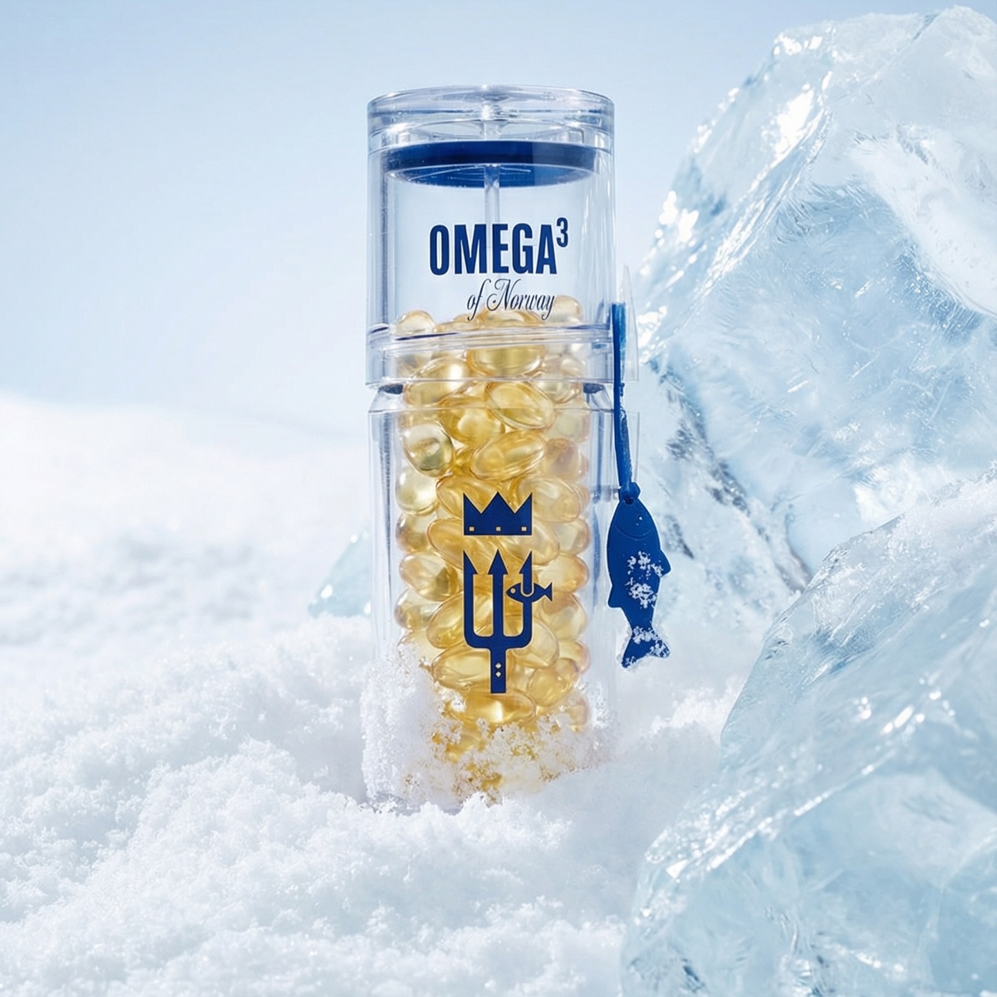NORWAY OMEGA Facebook ad: €25 off your first order. Pure omega-3, refined in Norway.
