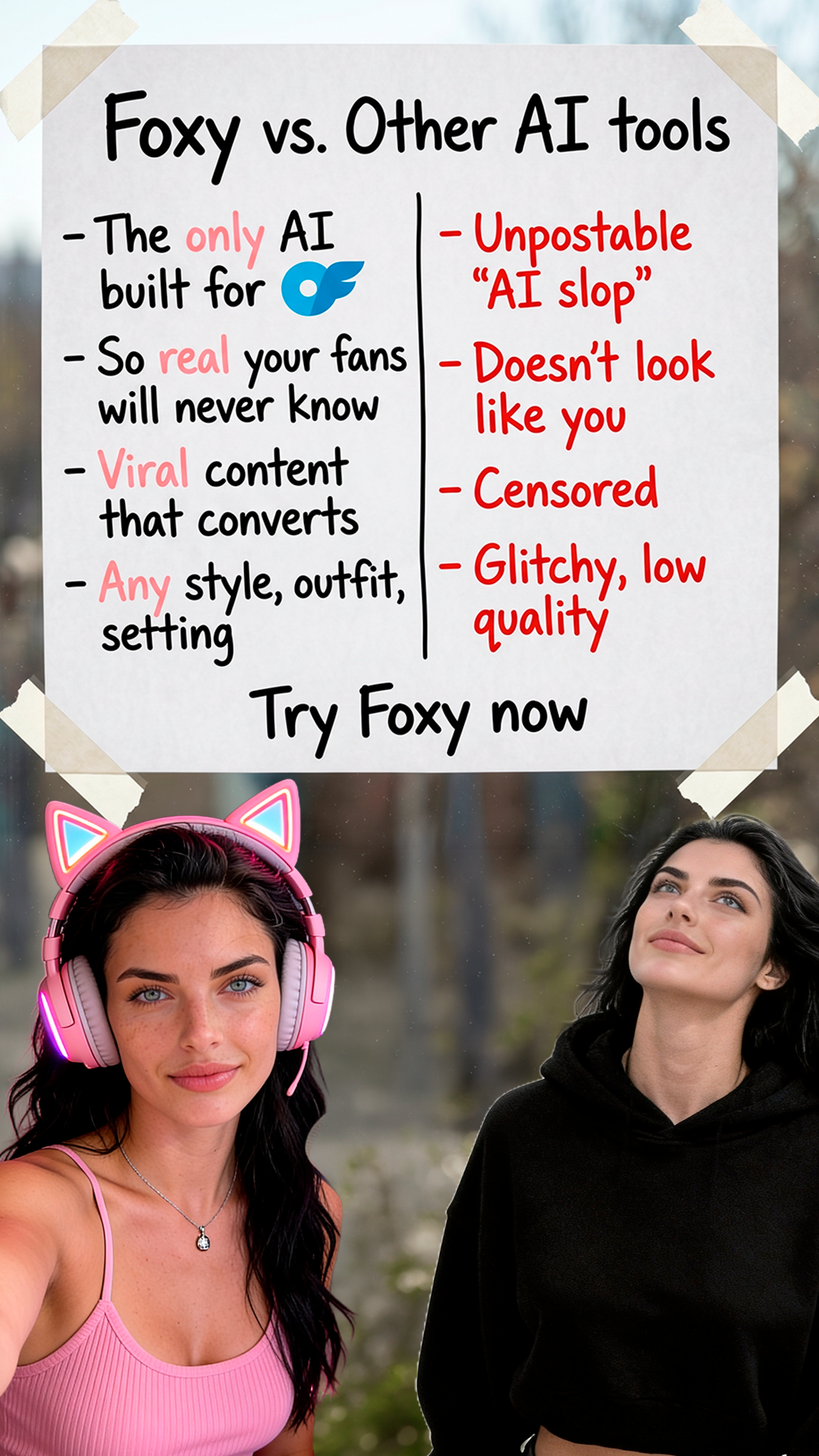 Foxy.ai Facebook ad