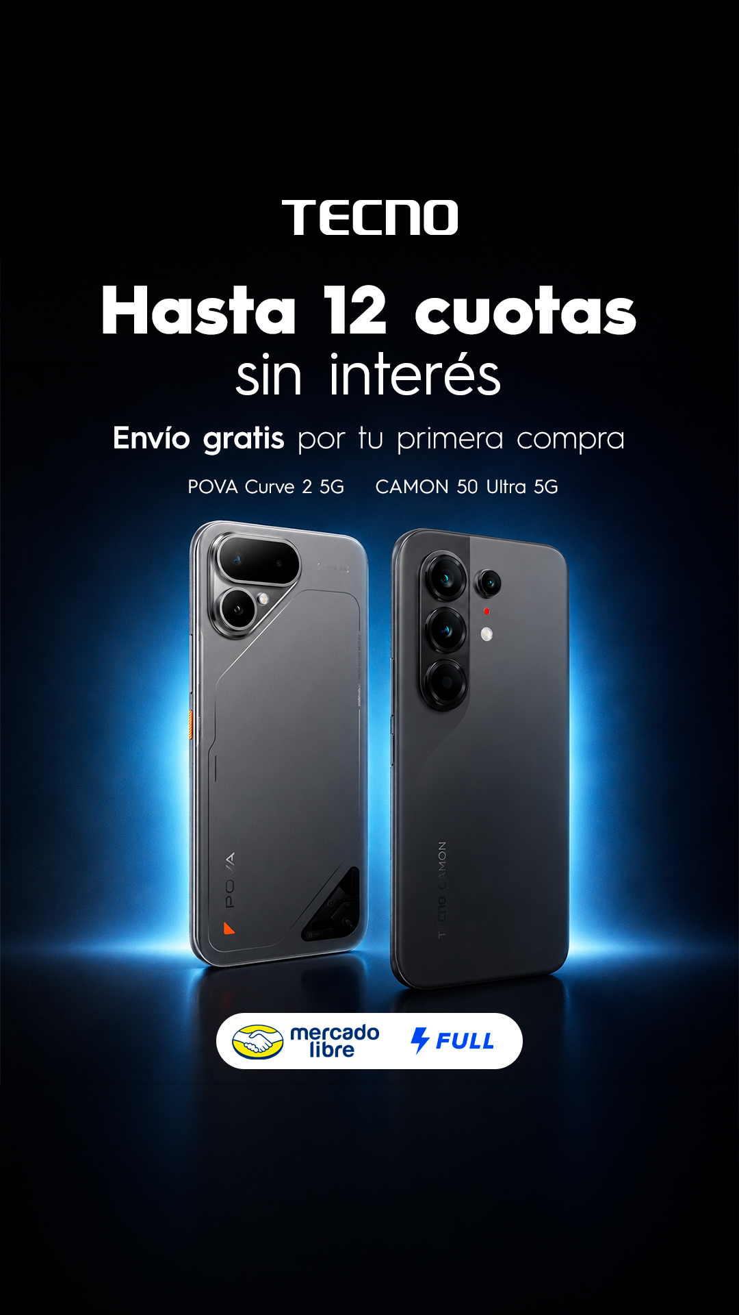 TECNO Chile Facebook ad: Hasta 12 Cuotas Sin Interés