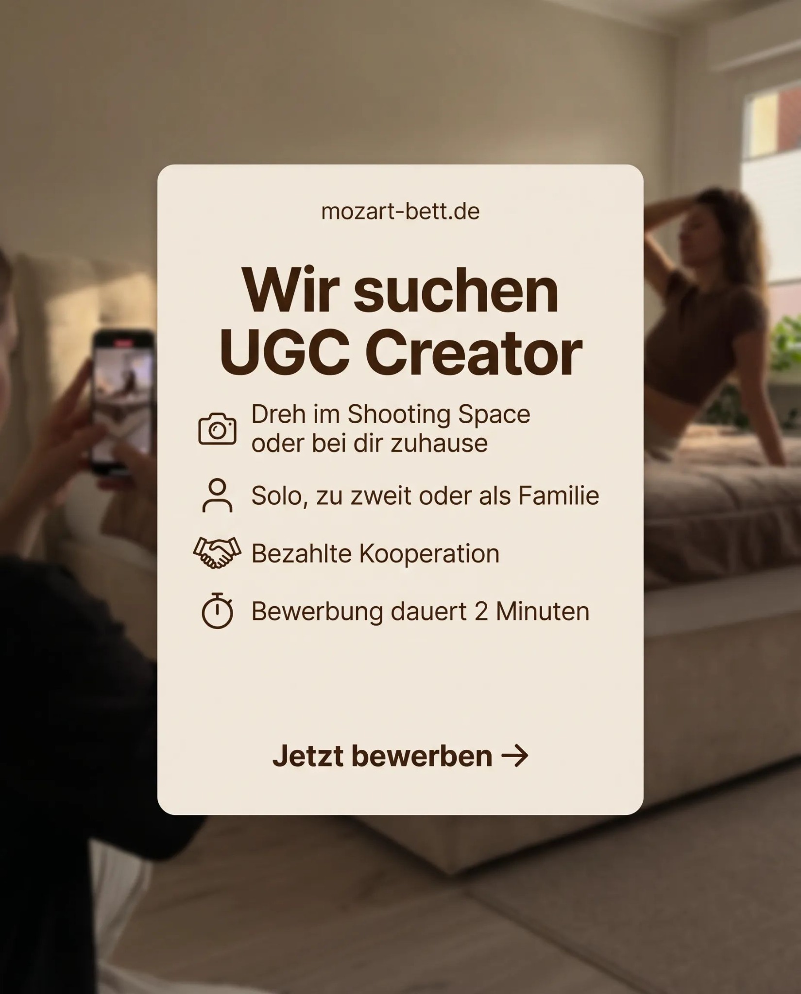 Mozart Bett Facebook ad