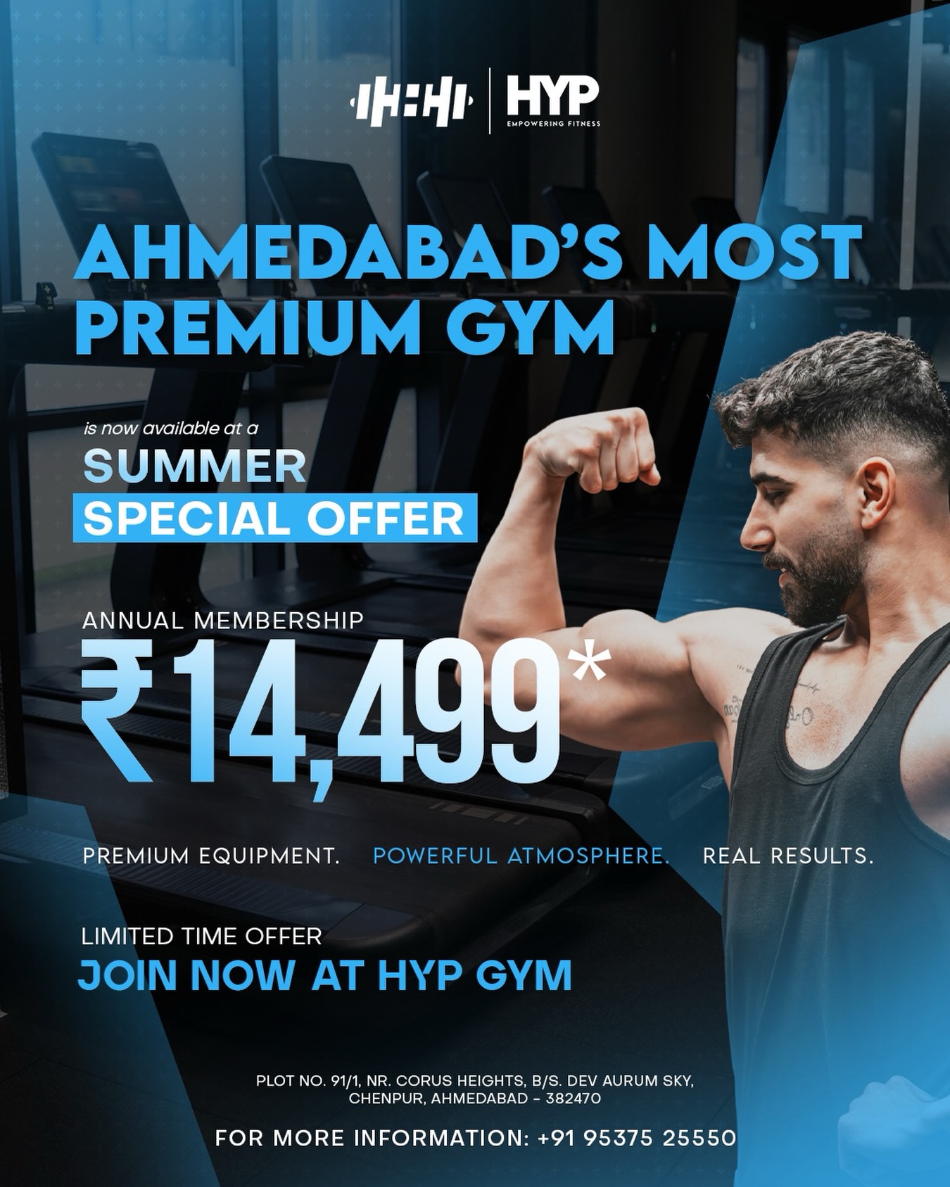 fitnesshyp Facebook ad: Ahmedabad’s most premium gym