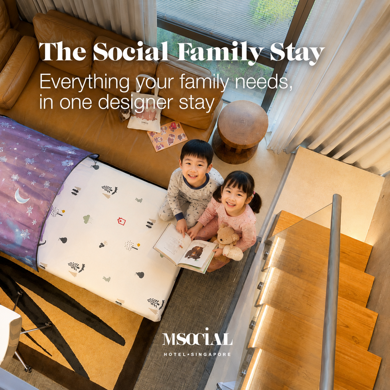 M Social Singapore Facebook ad: Family Staycation Awaits