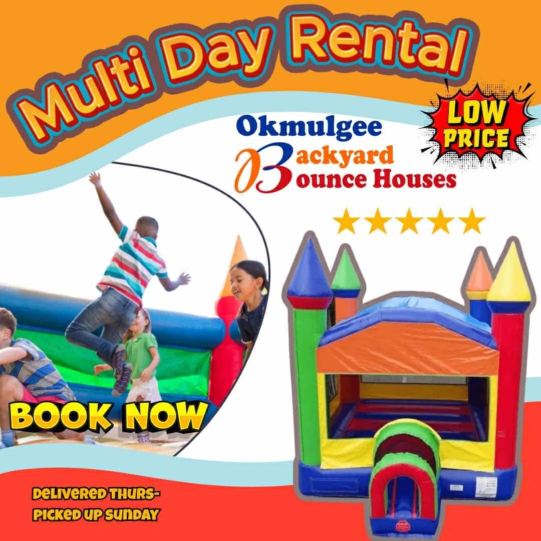 Okmulgee Backyard Bounce Houses Facebook ad: Excellent Party Rental Service from a Great Company!