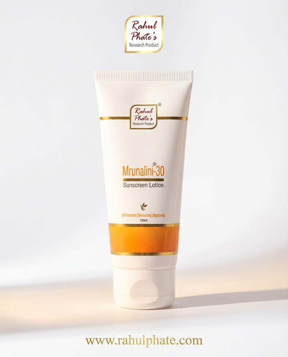 Rahul Phate's Research Product Facebook ad: Mrunalini-30 Sunscreen Lotion