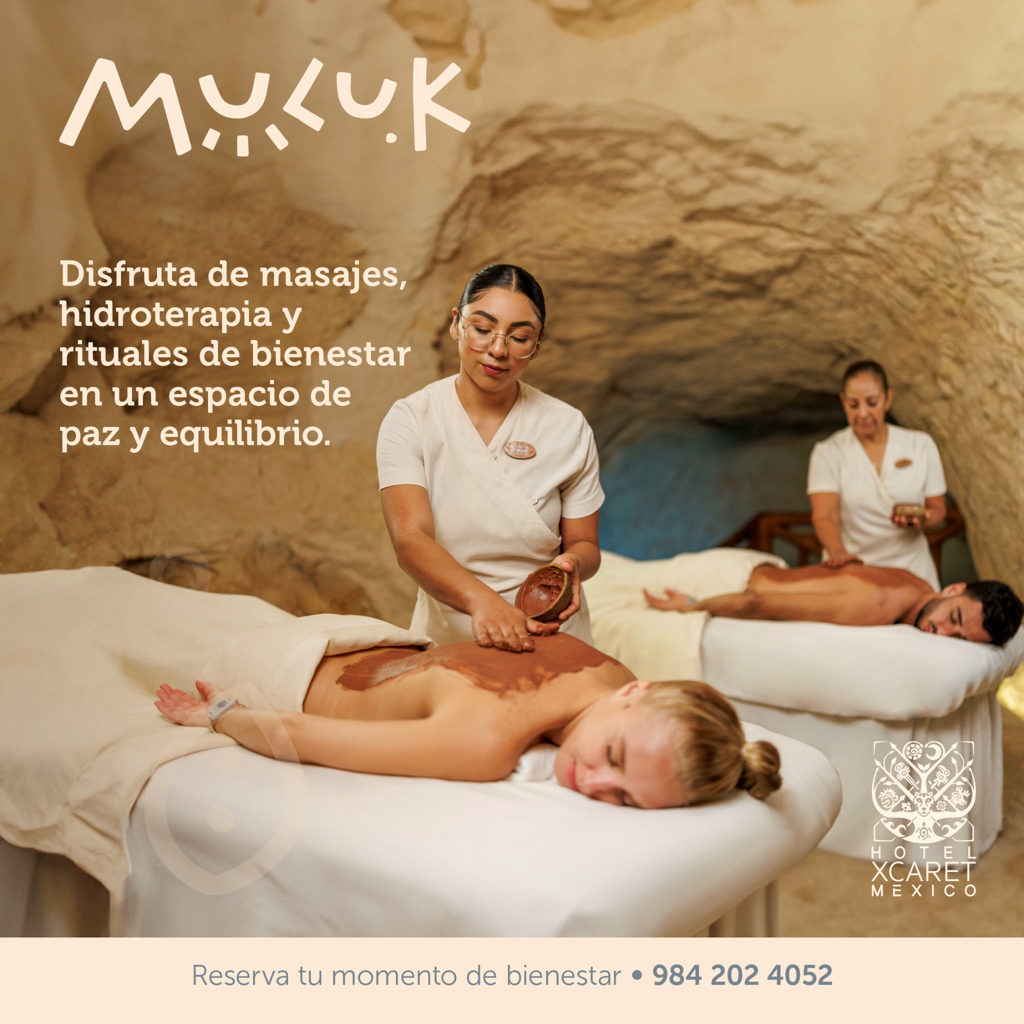 Hotel Xcaret México Facebook ad: ¡Disfruta de un profundo bienestar en Spa Muluk!