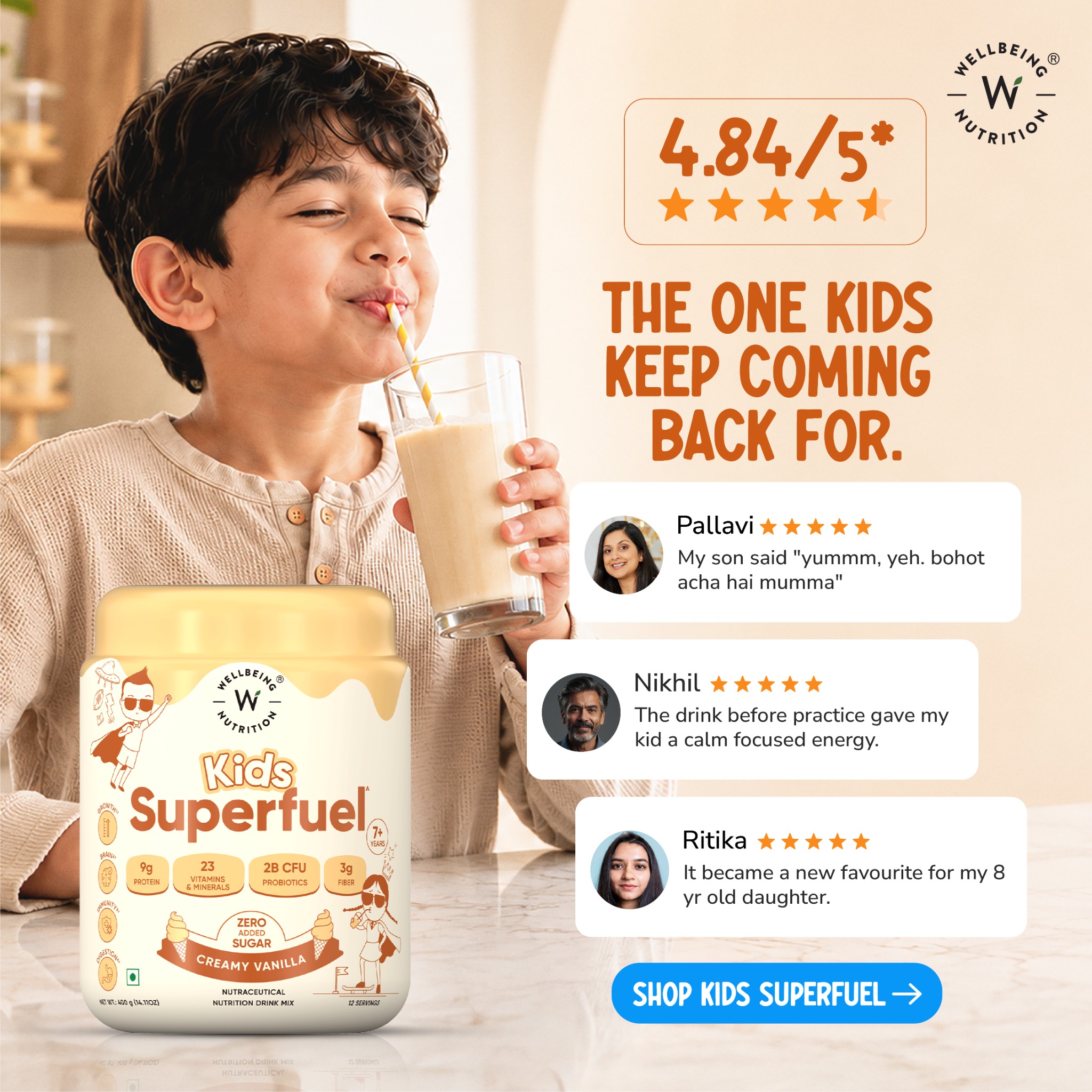 Wellbeing Nutrition Facebook ad