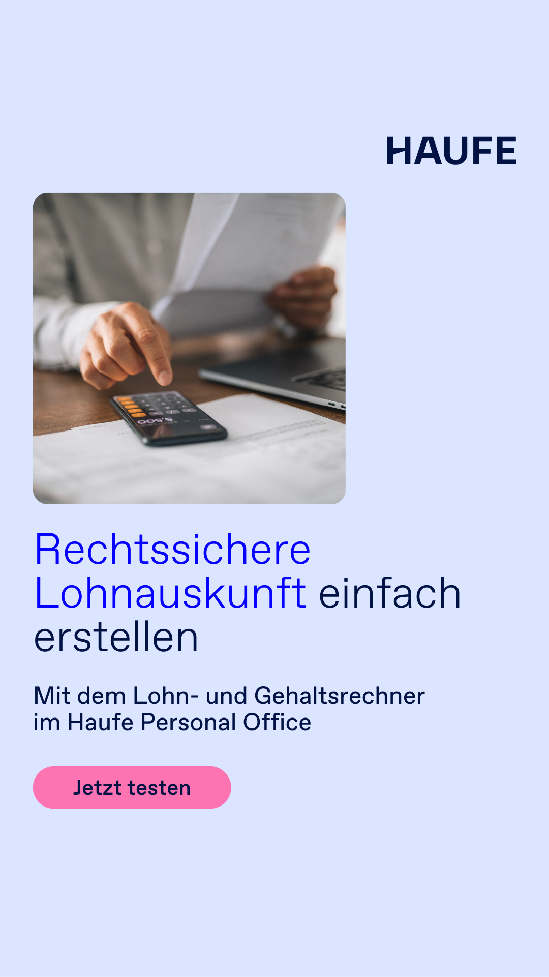 Haufe Facebook ad