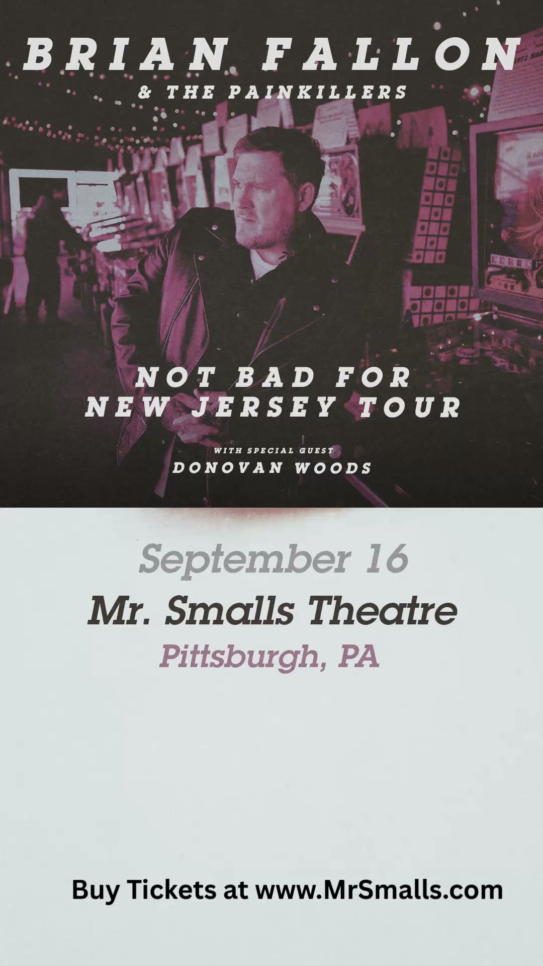 Mr. Smalls Theatre Facebook ad: 09/16 | Brian Fallon & The Pain Killers | Mr. Smalls Theatre