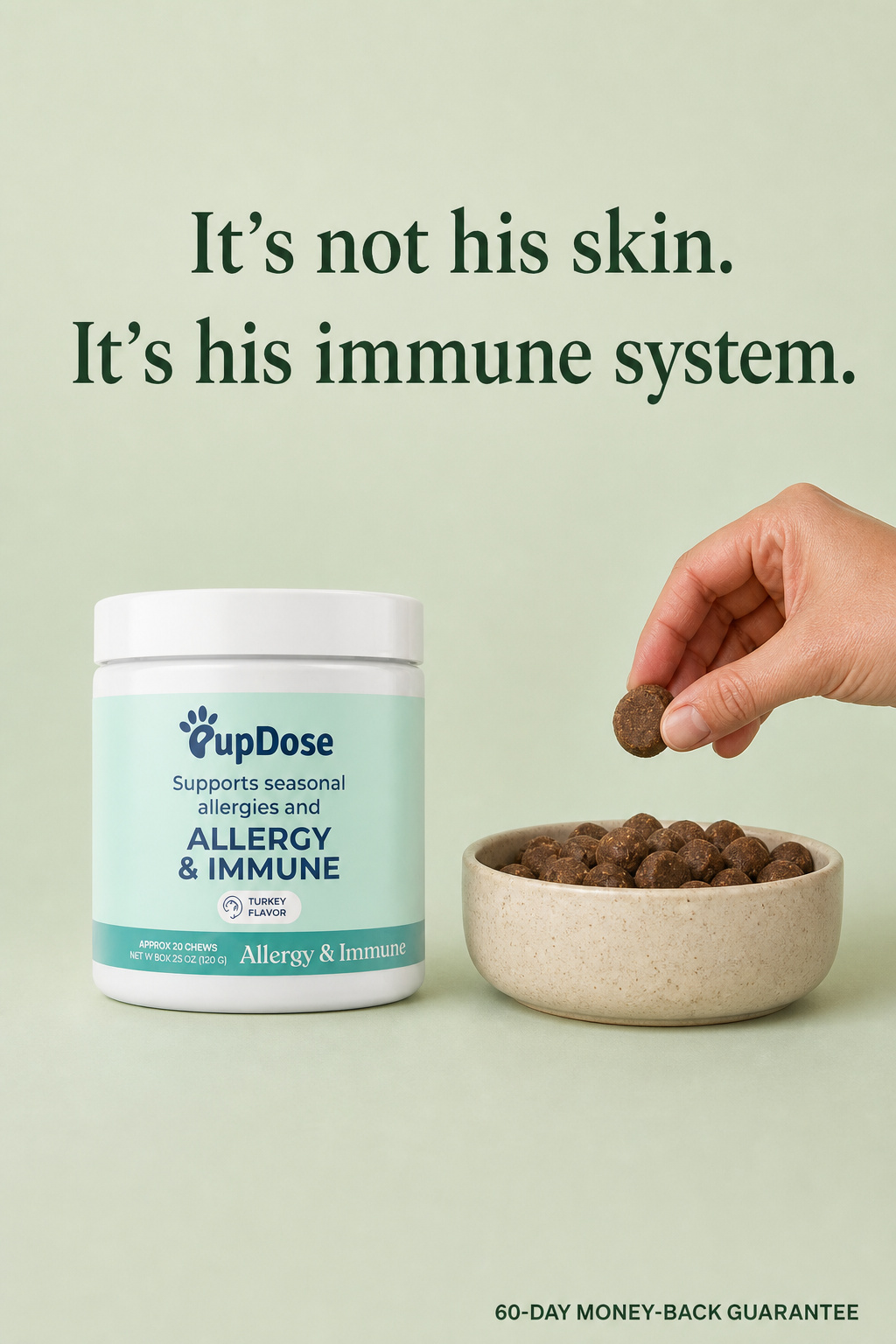 Healthy Dog Reviews Facebook ad: The itch starts deeper than the skin. Start there.