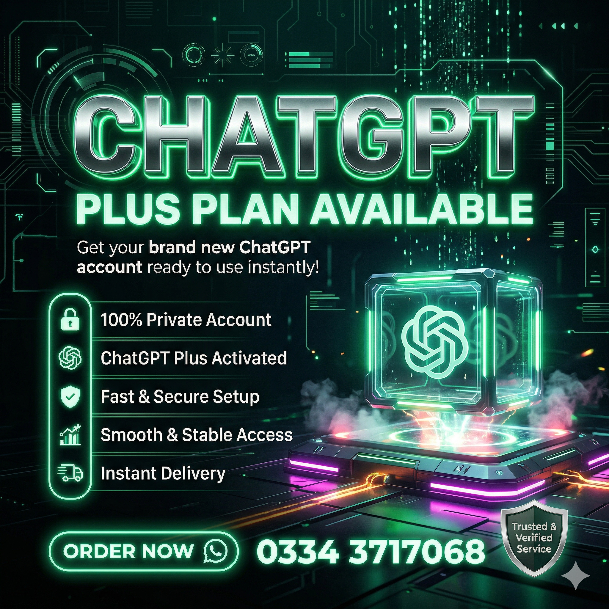 Shahbaz Digital Hub Facebook ad: Get ChatGPT Plus Instant!