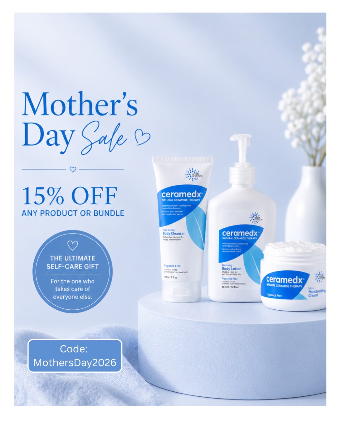 Ceramedx Facebook ad: Ceramedx Natural Ceramide Therapy for Dry, Sensitive Skin