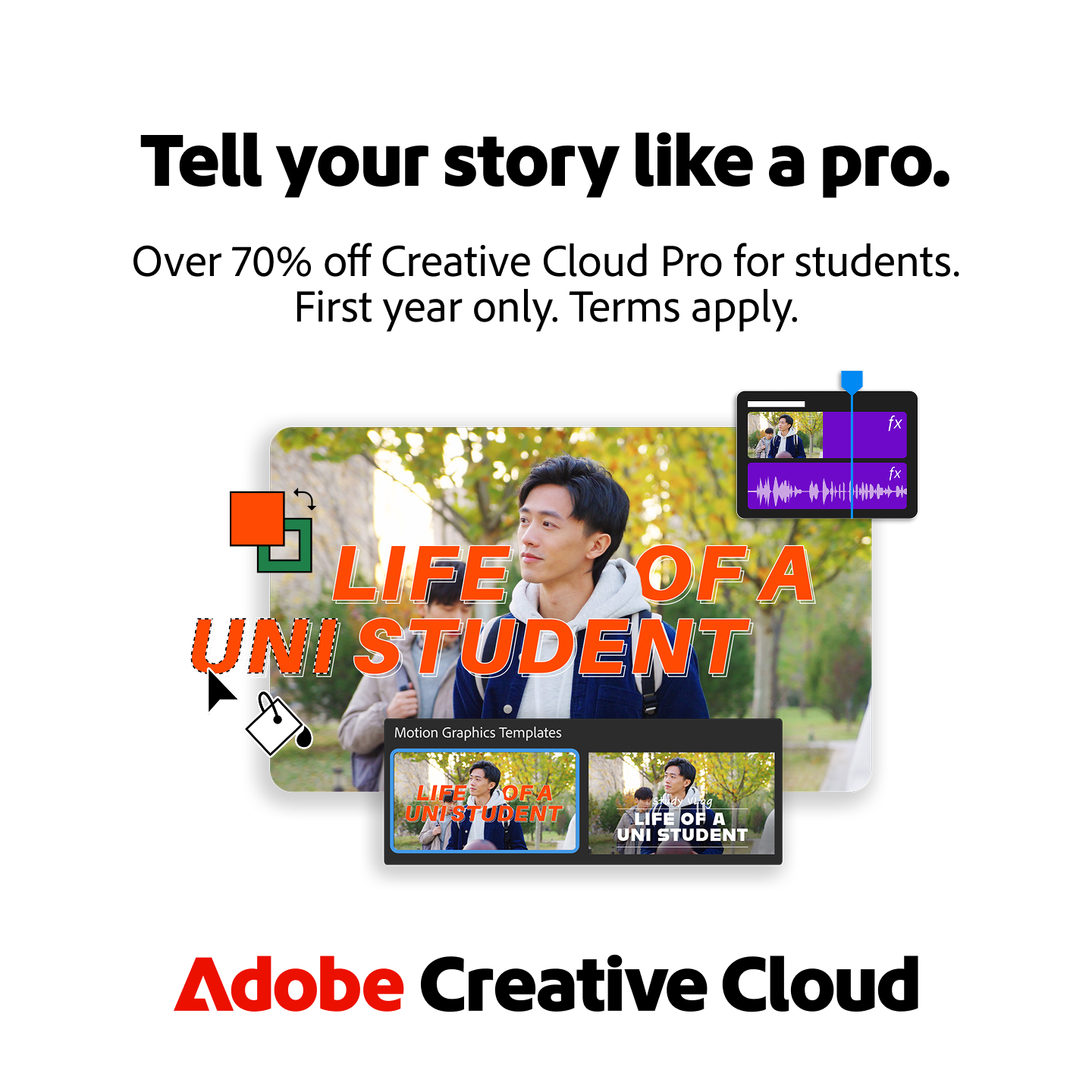 Adobe Creative Cloud Facebook ad