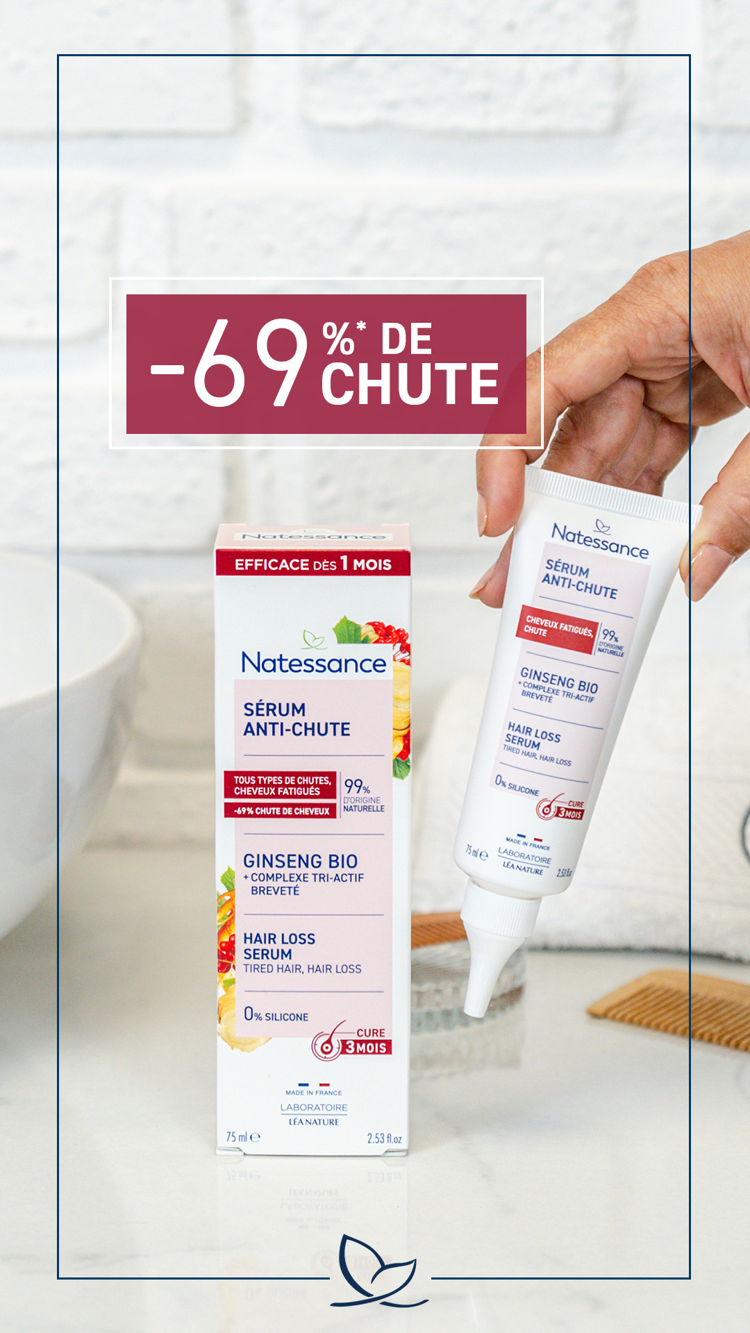 Natessance Facebook ad: Objectif anti chute?