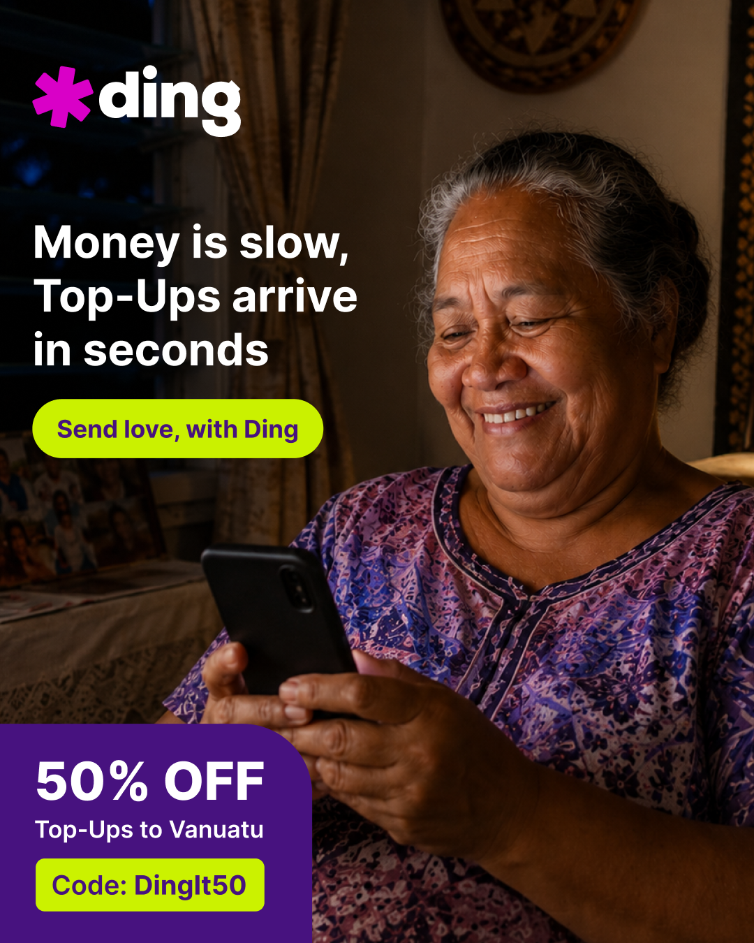 Ding Facebook ad