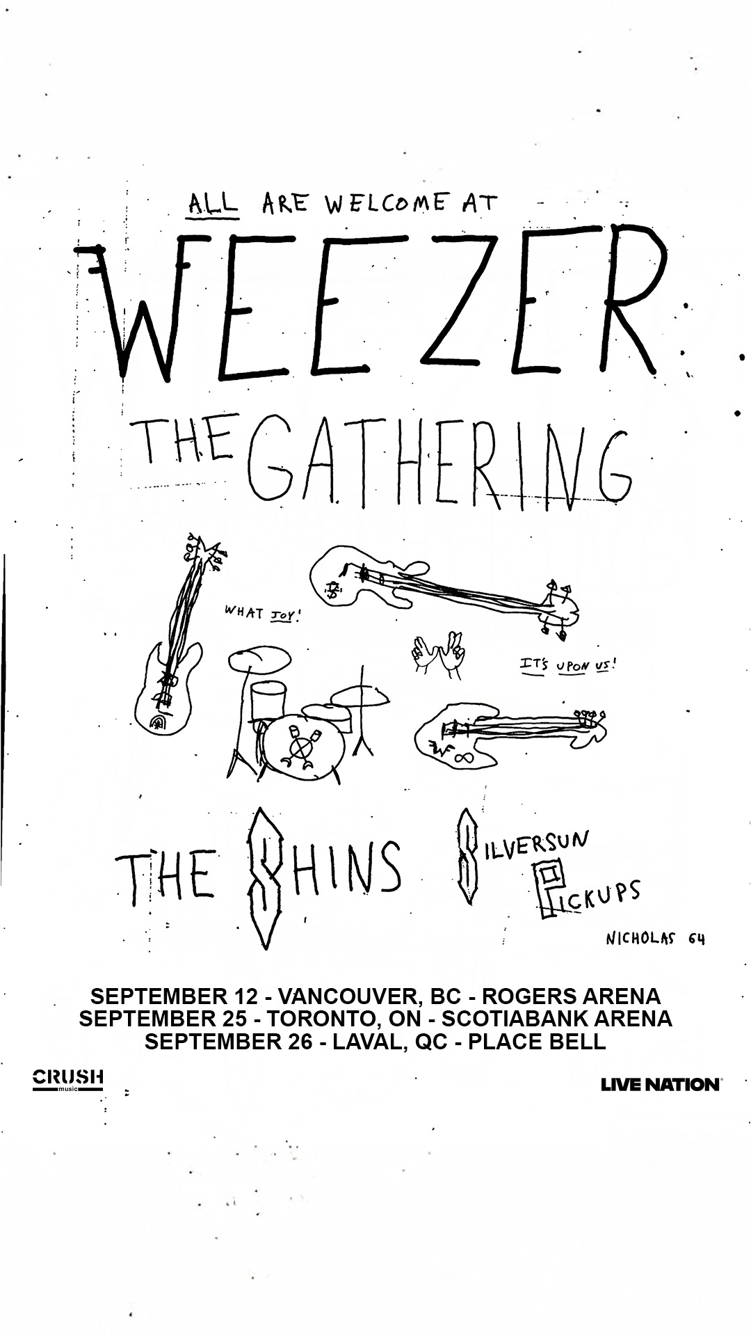 Weezer Facebook ad: See Weezer live!