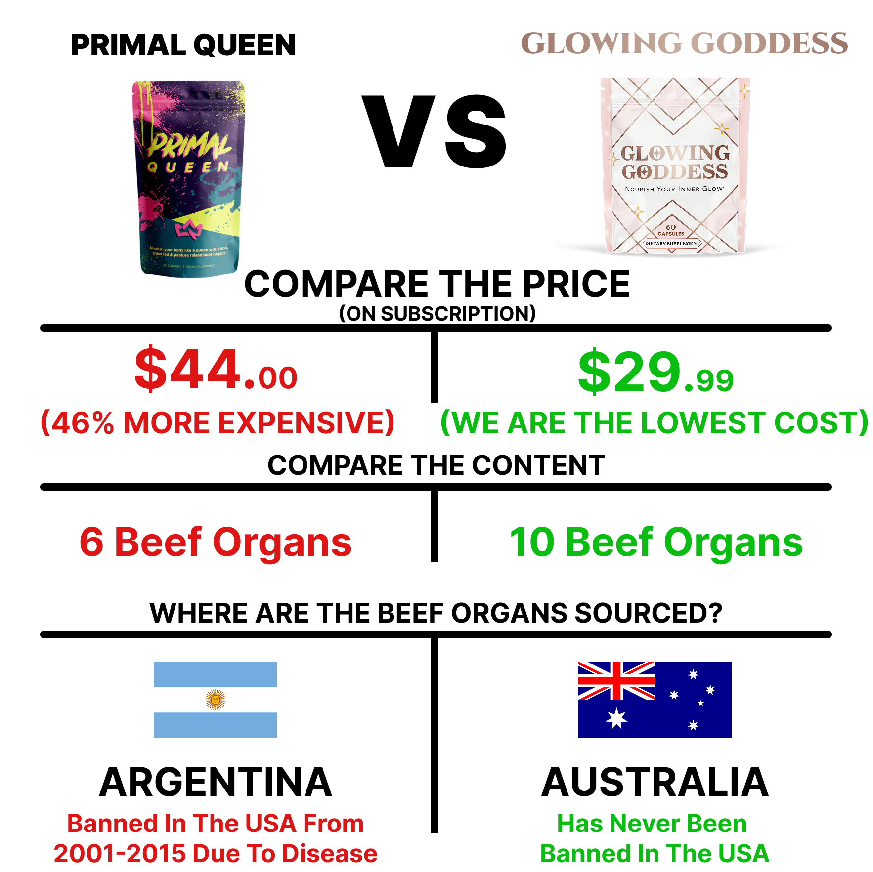 Glowing Goddess Facebook ad