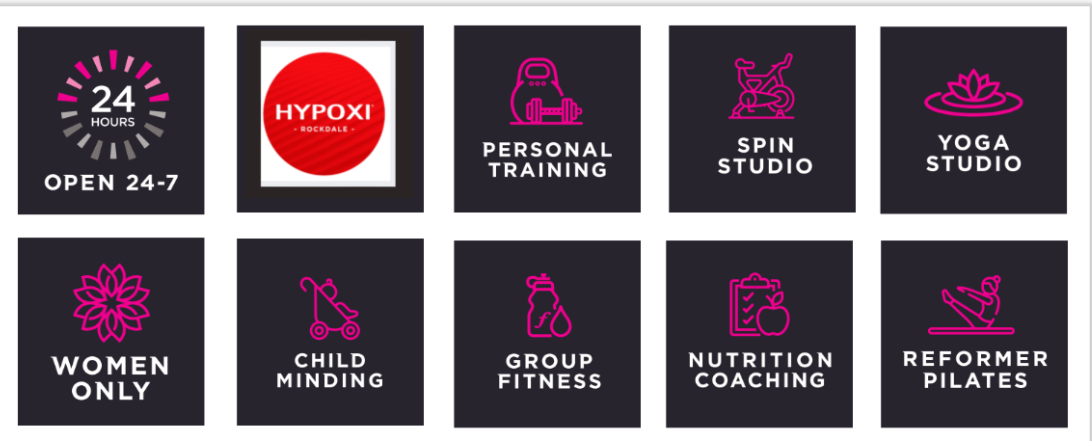 Fernwood Rockdale Facebook ad: Women only 24/7 Gym, Reformer pilates, Bootcamps, Yoga…