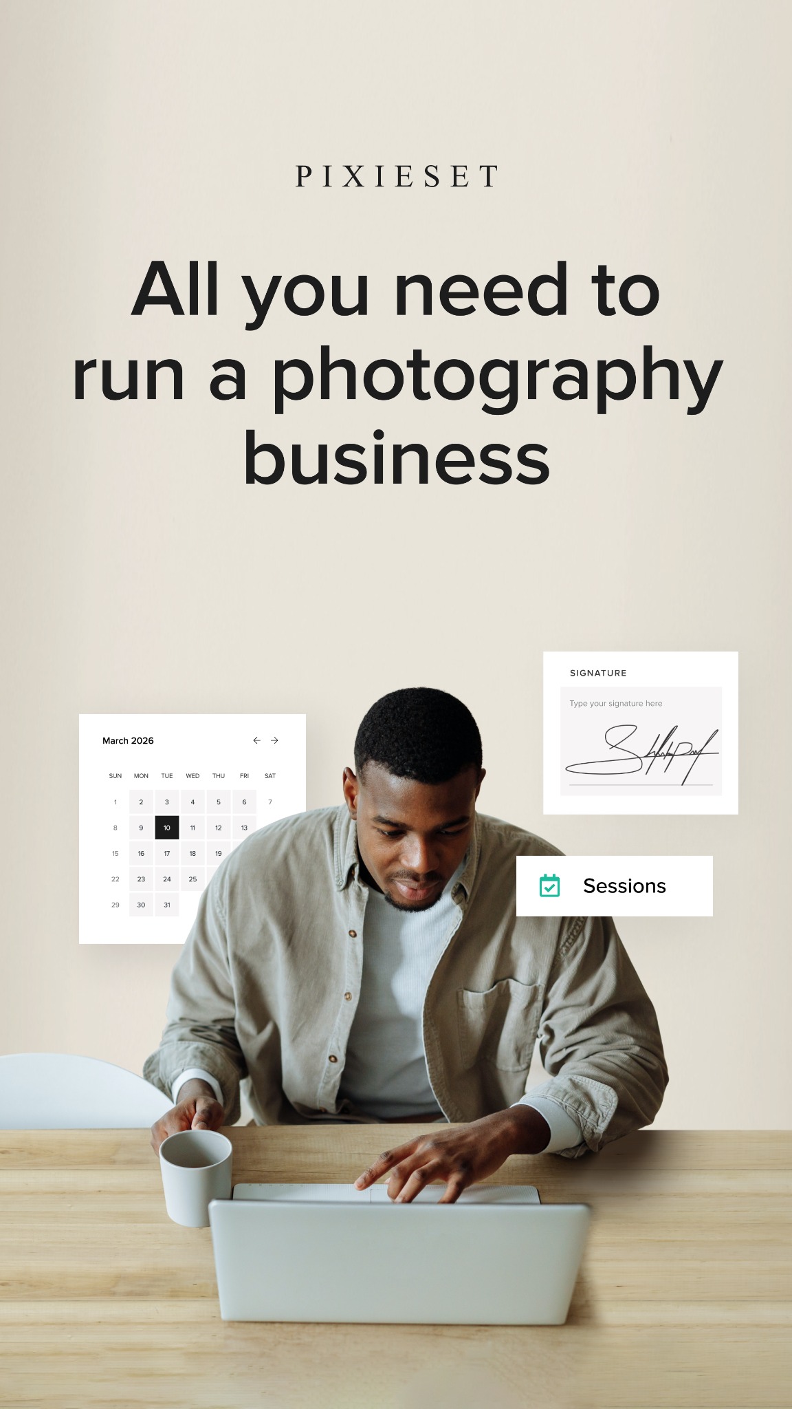 Pixieset Facebook ad: Power up your photography business