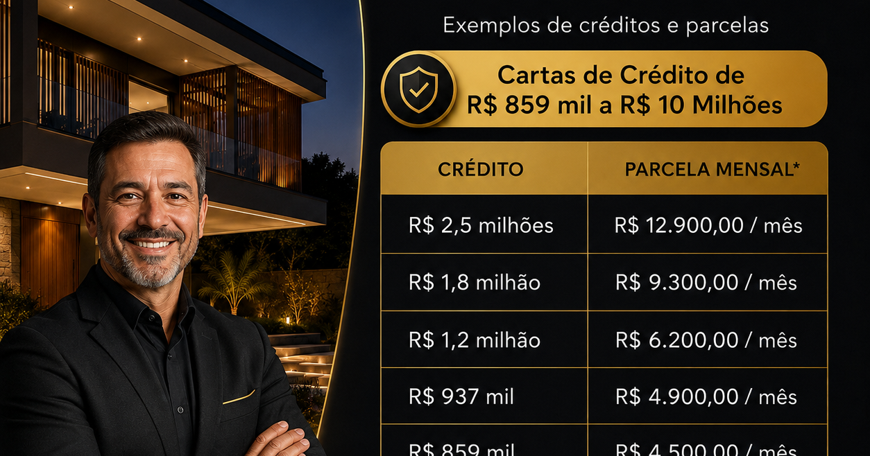 Cartas Contempladas & Consórcio Imobiliário Facebook ad: Planeje a compra