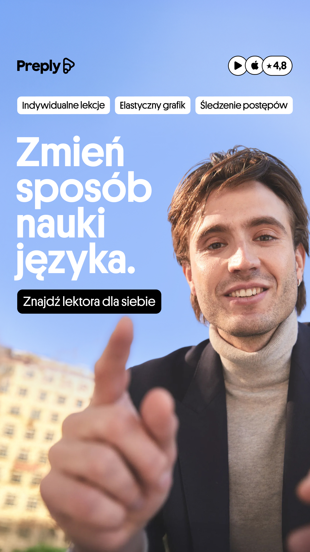 Preply Facebook ad
