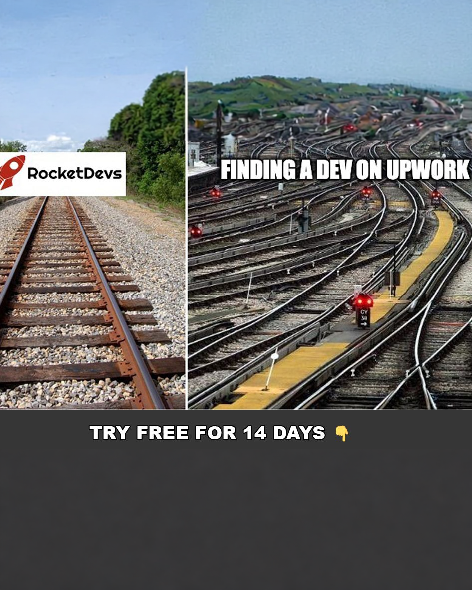 RocketDevs Facebook ad: Find Your Next Developer In Days