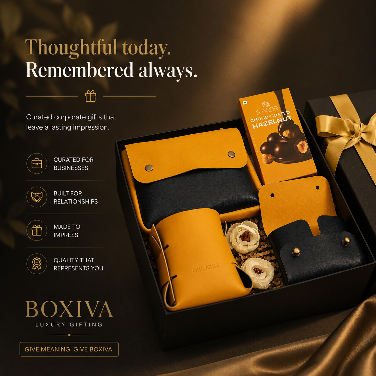 Boxiva Luxury Gifting Facebook ad: Handpicked Luxury Hampers