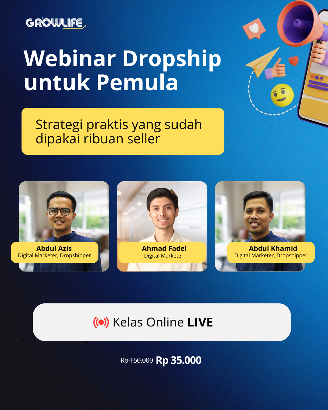 Mahir Digital Empower Facebook ad: 𝐖𝐞𝐛𝐢𝐧𝐚𝐫 𝐂𝐚𝐫𝐚 𝐌𝐮𝐥𝐚𝐢 𝐉𝐮𝐚𝐥𝐚𝐧…