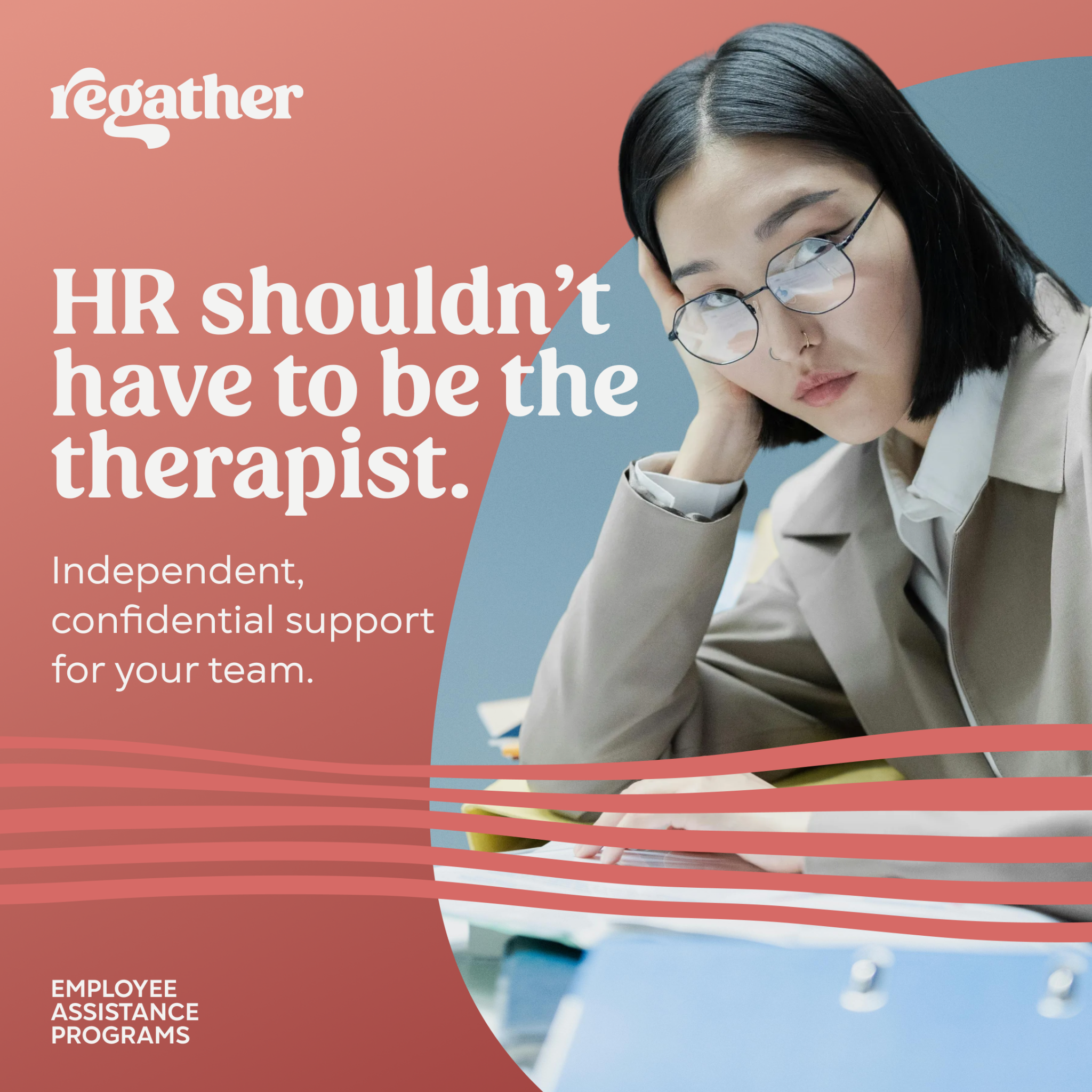 Regather Facebook ad: Employee Wellbeing