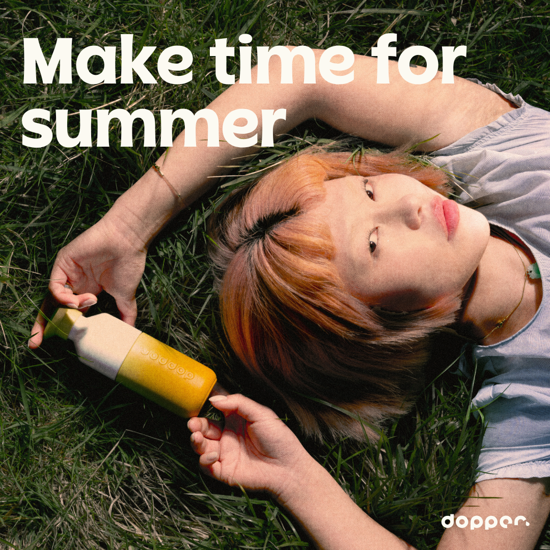 Dopper Facebook ad: 118 grams, all summer.