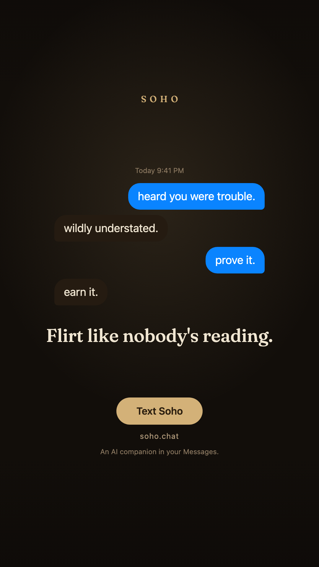 Soho Chat Facebook ad