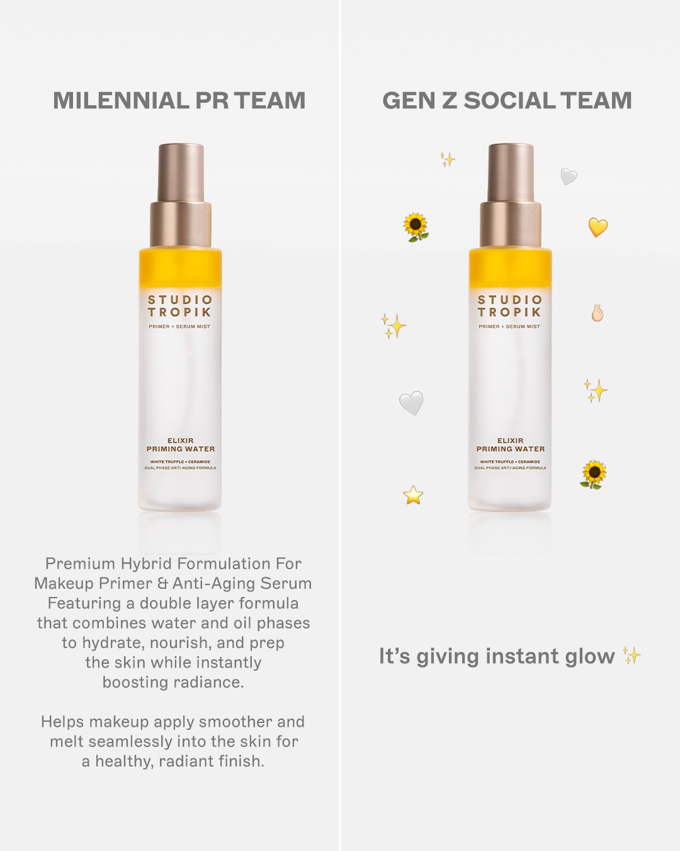 Studio Tropik Facebook ad: Millennial vs Gen Z marketing