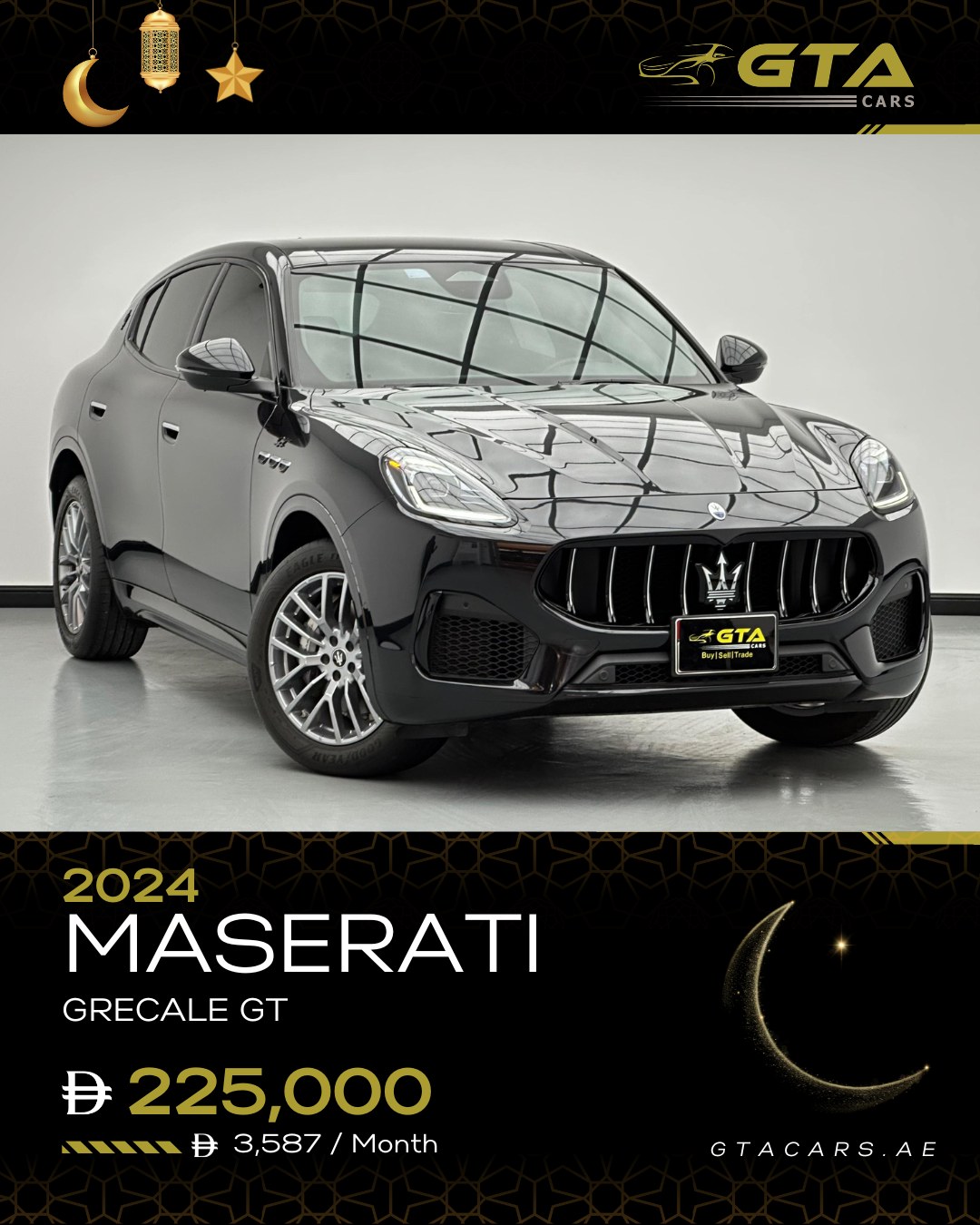GTA Cars Facebook ad: 2024 Maserati Grecale GT, 2.0TC I4 AWD, 296bhp…