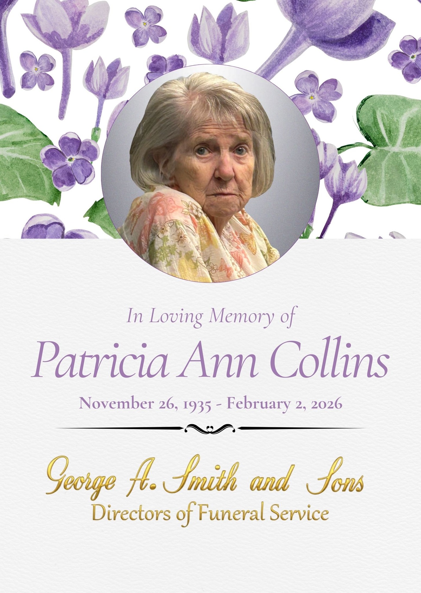George A. Smith and Sons Funeral Home Facebook ad