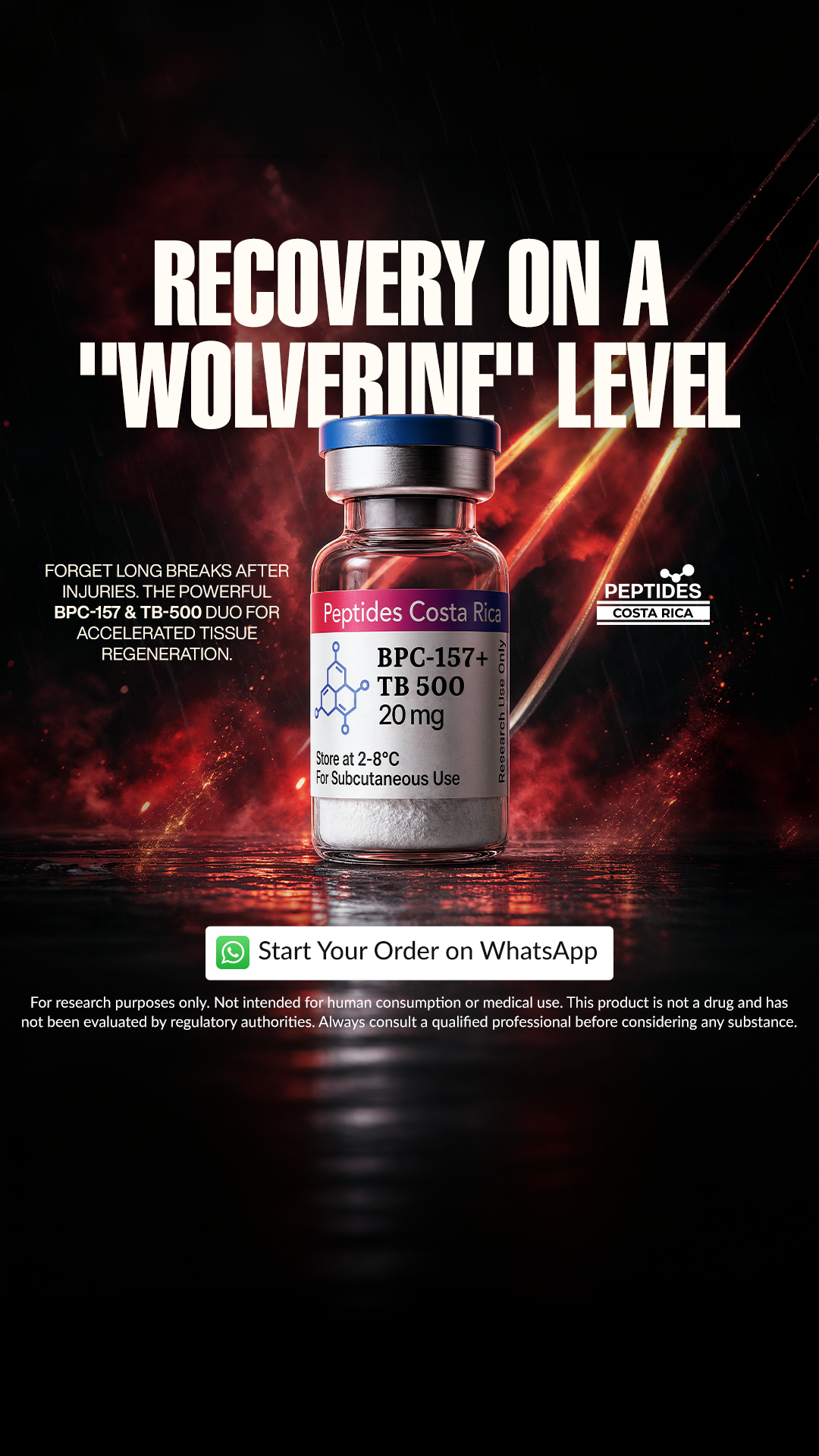 Research Peptide Center Costa Rica Facebook ad