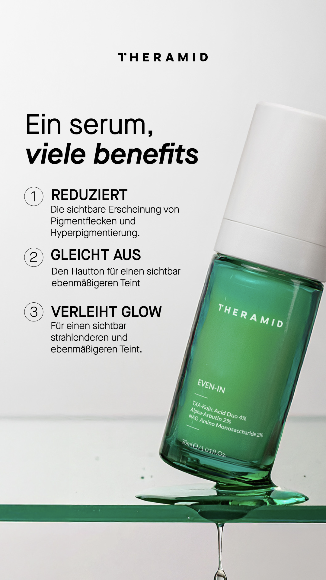 Niche Beauty Lab Facebook ad: Jeden Tag ein bisschen ebenmäßiger.