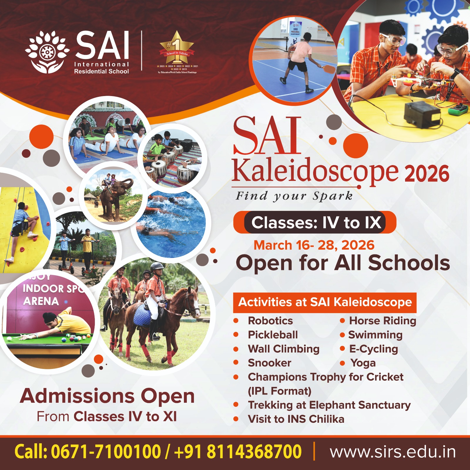 SAI International School Facebook ad: Join SAI Kaleidoscope 2026