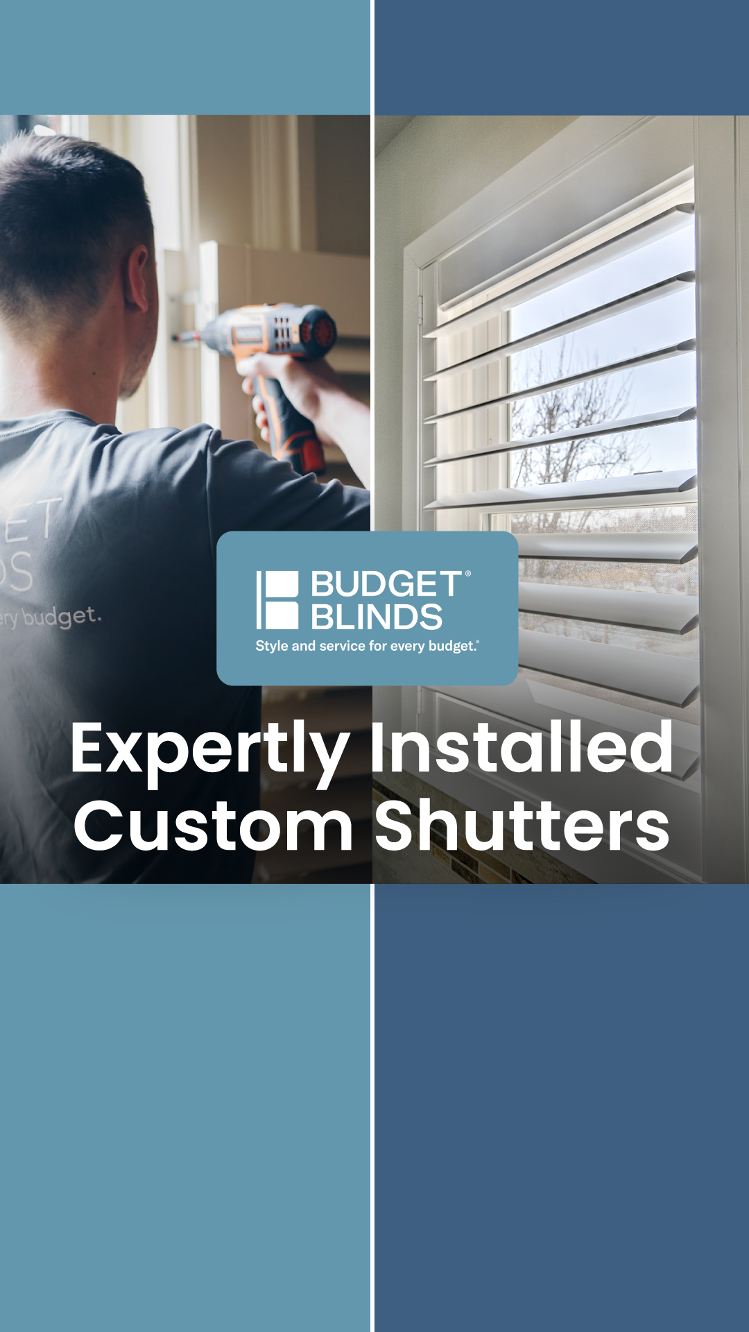 Budget Blinds of Crystal Lake, Barrington, Elgin and St. Charles Facebook ad from Mar 16, 2026