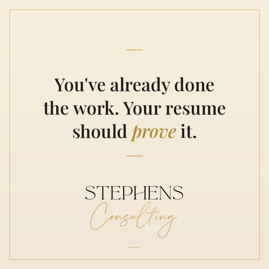 Stephens Consulting LLC: Resume Writing And Career Services Facebook ad: Your resume may be underselling your experience.