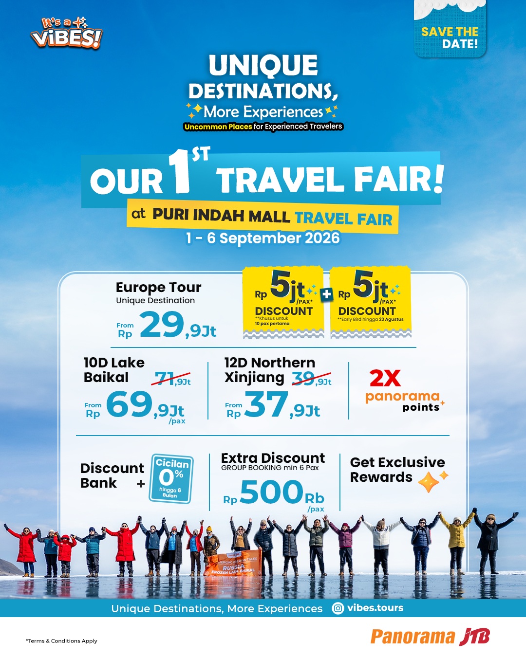Vibes Tour Facebook ad: OUR 1ST TRAVEL FAIR IS HERE!