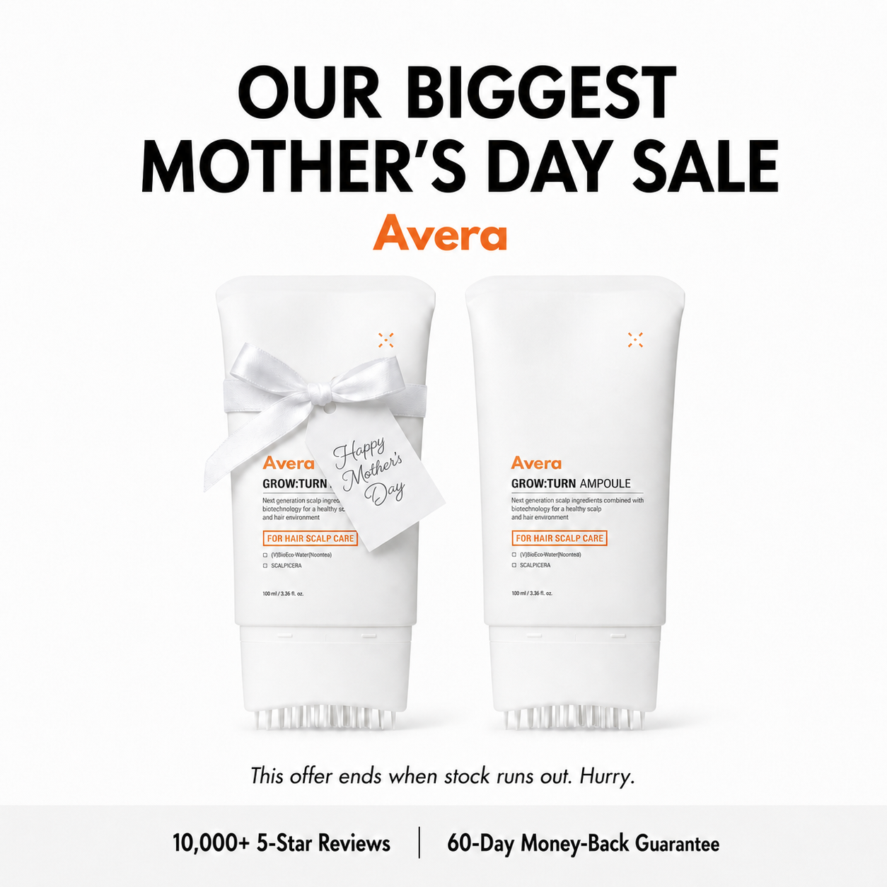 Avera Facebook ad: Korea's #1 Hair Growth Serum
