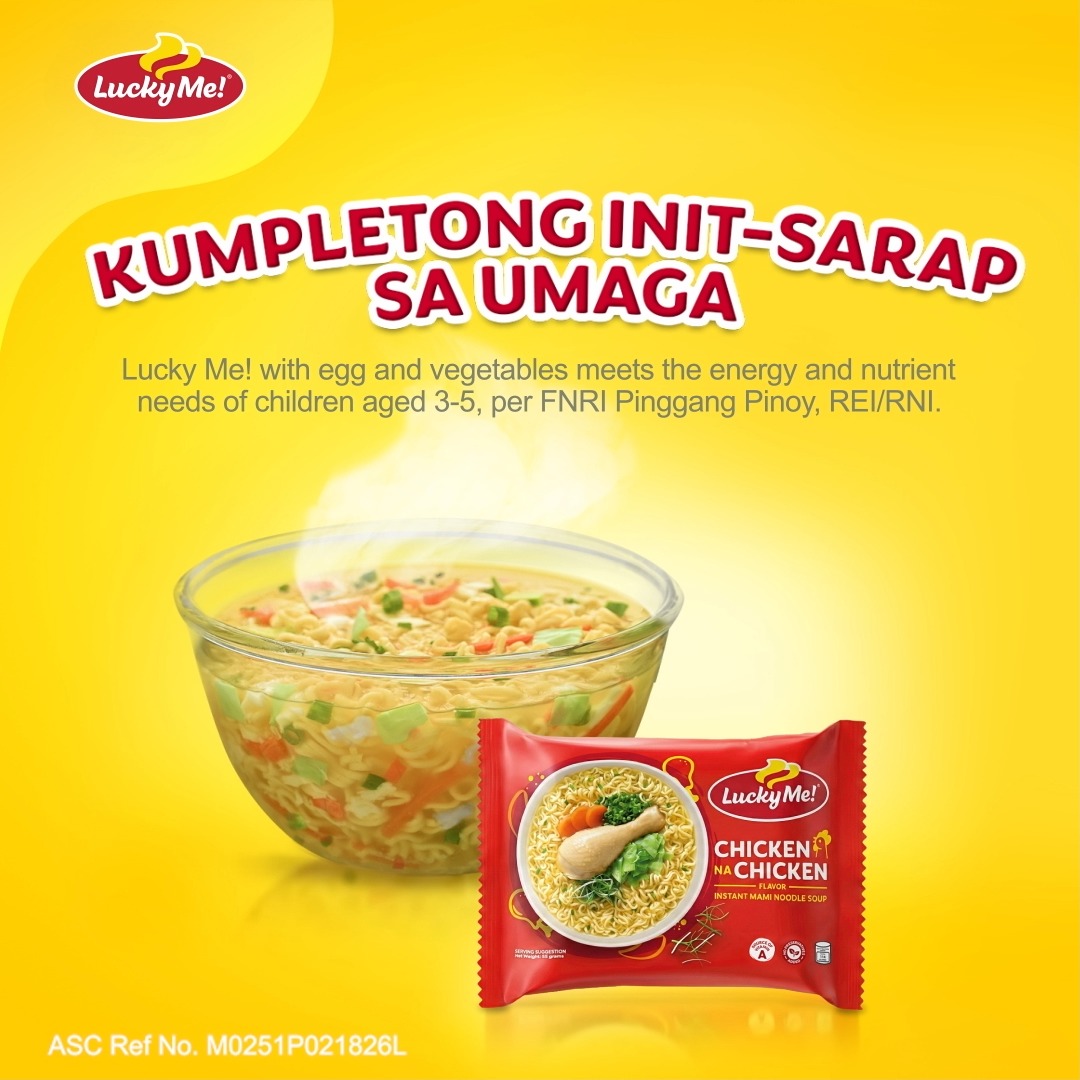 Lucky Me! Facebook ad: Samahan ng egg and veggies ang Lucky Me!