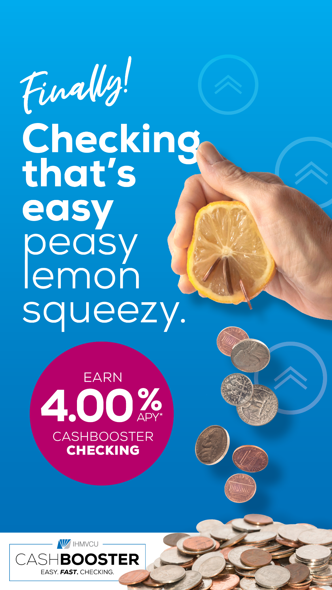 IHMVCU Credit Union Facebook ad from May 9, 2025