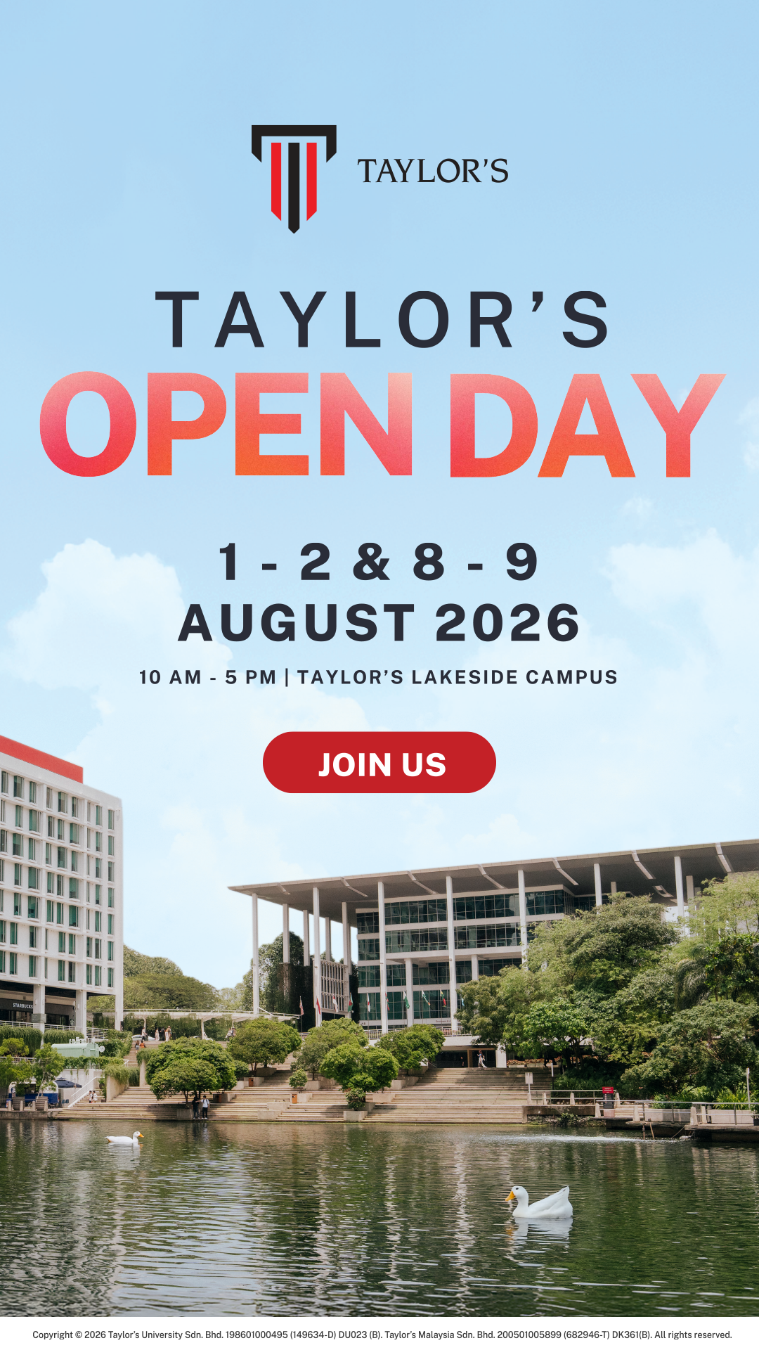 Taylor's University Facebook ad