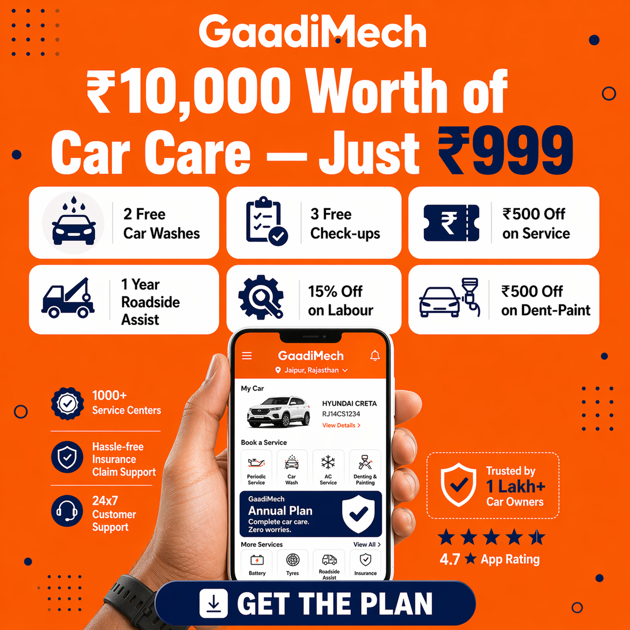 GaadiMech - Car Service Companion Facebook ad from Apr 23, 2026